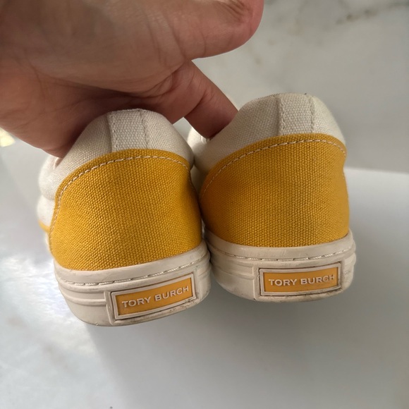 Tory Burch Yellow and Ivory Sneakers - Picture 4 of 12